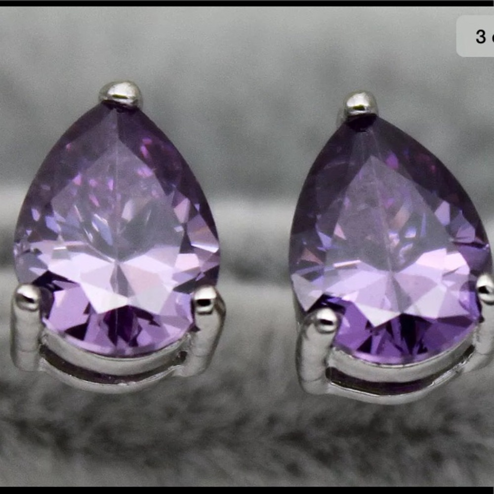 Amethyst Teardrop Earrings
